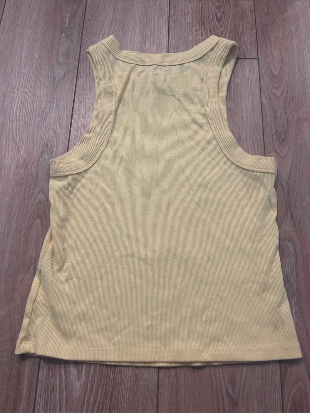 Old Navy Pale Yellow Ribbed Racerback Tank - Picture 3 of 3